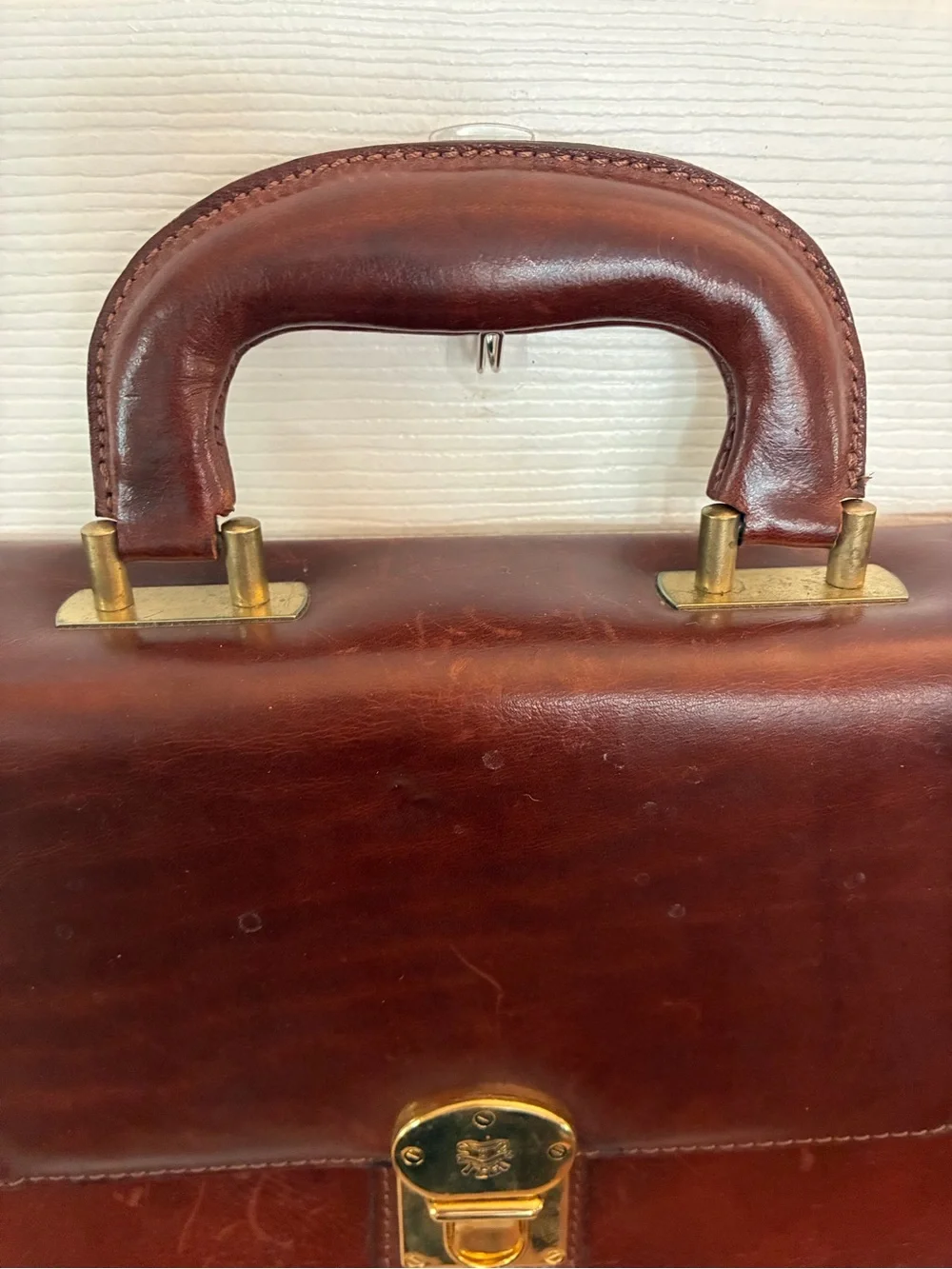 Leder Land structured brown